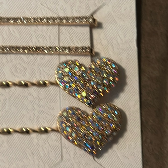 NWOT - ANNA & AVA GOLD HAIR CLIP PIN SET RHINESTONES - Picture 2 of 3